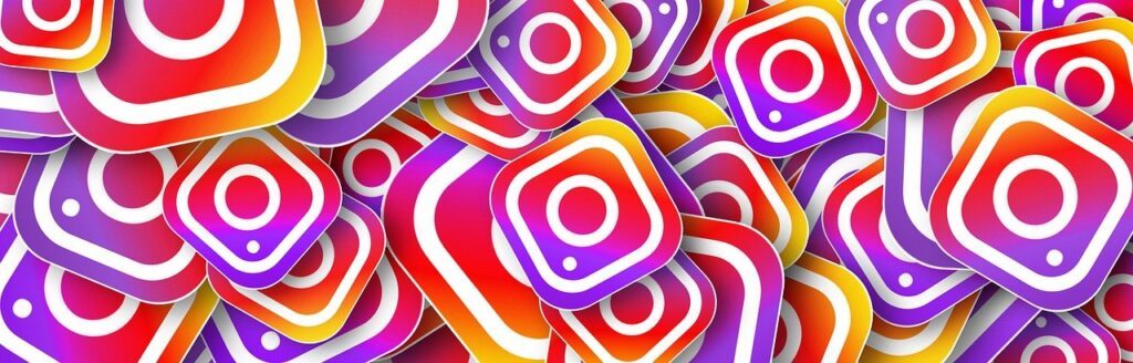 loghi di instagram su sfondo
